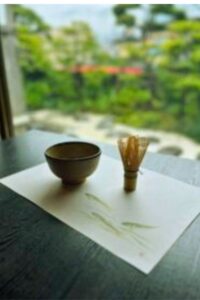 郡上八幡の和カフェ宗祇庵で抹茶を楽しむ席からの眺め